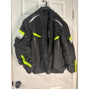 FTX Motorcycle Jacket for Men, Motorcycle Large Black / Yellow Fluorescent